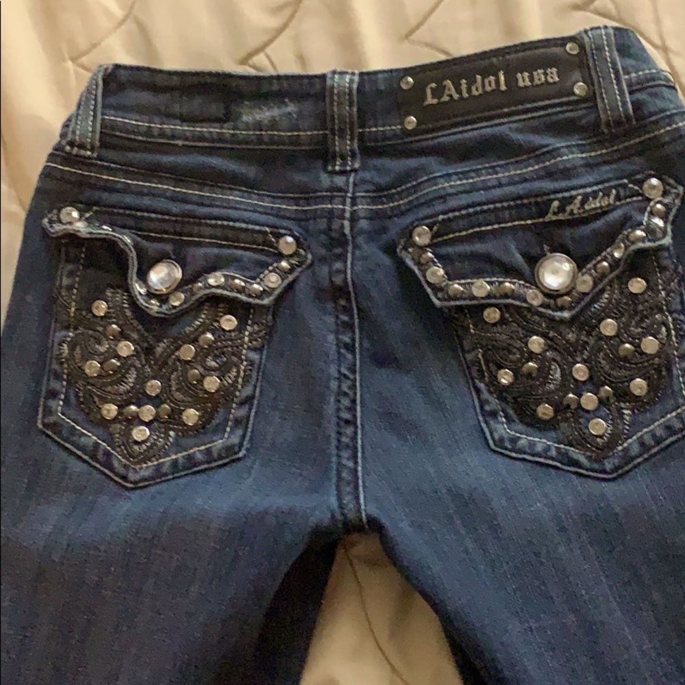 LA Idol rhinestone jeans